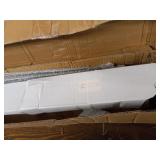 SMARTSTANDARD 8FT Sliding Barn Door Hardware Whole Kit (Include 8FT Track Kit & Pull Handle Set & Floor Guide), Smoothly and Quietly, Easy to Install, Fit 42"-48" Wide Door Panel (J Shape)