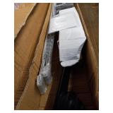 SMARTSTANDARD 8FT Sliding Barn Door Hardware Whole Kit (Include 8FT Track Kit & Pull Handle Set & Floor Guide), Smoothly and Quietly, Easy to Install, Fit 42"-48" Wide Door Panel (J Shape)