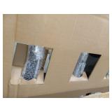 Amazon Basics 24 x 48 Inch Rectangular School Activity Kids Table, Ball Glide Legs, Adjustable Height 19-30 Inch, Grey and Black