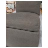 Amazon Brand â Stone & Beam Vivianne Modern Upholstered Armless Dining Chair with Casters, 19.7"W, Slate