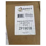 Zippity Outdoor Products ZP19018 Manchester No-Dig Vinyl Fence, White