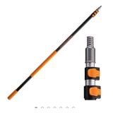 7-24 ft Long Telescopic Extension Pole // Multi-Purpose Extendable Pole with Universal Twist-on Metal Tip // Lightweight and Sturdy // Best Telescoping Pole for Painting, Dusting and Window Cleaning