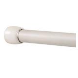 Zenna Home Neverrust Aluminum Tension Shower Rod, 66 to 110 inches, Nickel