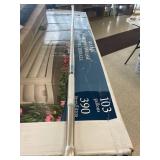 Zenna Home Neverrust Aluminum Tension Shower Rod, 66 to 110 inches, Nickel