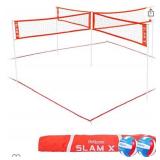 GoSports Slam X 4 Way Volleyball Game Set - Ultimate Backyard & Beach Game for Kids and Adults
