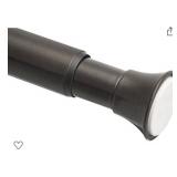 Amazon Basics Tension Curtain Rod, Adjustable 78-108" Width - Bronze, Classic Finial