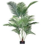 Fopamtri Artificial Areca Palm Plant 4.6 Feet Fake Palm Tree with 15 Trunks Faux Tree