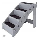 Pet Stairs â Safe and Durable Indoor or Outdoor Ramp with 4 Step Design â Cat or Dog Steps for Home and Vehicle by PETMAKER