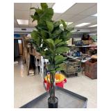 Nearly Natural 58in. Rubber Leaf Artificial Silk Trees, Green