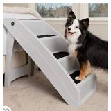 PetSafe CozyUp Folding Pet Steps - Pet Stairs for Indoor/Outdoor at Home or Travel - Dog Steps for High Beds - Dog Stairs with Siderails, Non-Slip Pads - Durable,