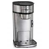 Hamilton Beach Scoop Single Serve Coffee Maker, Fast Brewing, Stainless Steel (49981A)