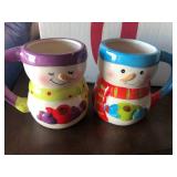 Snowpeople mugs set of 2