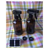 Amber glass bottle set