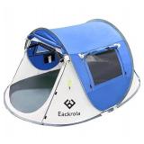 Eackrola 2/4-Person-Tent, Instant Pop up Tent for Camping, Easy Setup Beach Tent Sun Shelter - Ventilated Mesh Windows, Water Resistant, Carry Bag Included