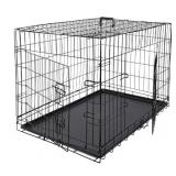 Double Door Folding Metal Dog Crate