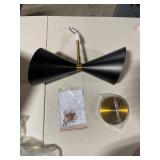 2 - Light Modern Black with Gold Horn Shape Wall Sconces Retail:$117.99