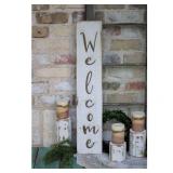 Farmhouse Vertical Engraved Wood Sign 5x30