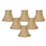 Royal Designs Mouton Modified Bell Chandelier Lamp Shade, 2.5in x 5in x 4.25in, Clip On- Set of 6