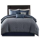 Madison Park Biloxi 7-Pc. Geometric Jacquard Queen Comforter Set Bedding