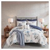 Madison Park Zennia Full/Queen 7-Pc. Printed Seersucker Comforter Set with Throw Blanket Bedding