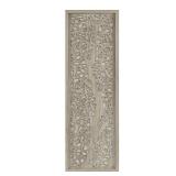 Madison Park Carved Laurel Branches Panel Wall Decor, Natural, 12X36