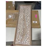 Madison Park Carved Laurel Branches Panel Wall Decor, Natural, 12X36