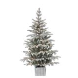 Gerson 4.5-foot Iceland Fir Pre-lit Potted Artificial Christmas Tree Retail:$92.99