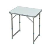 Outsunny 23in Aluminum Lightweight Portable Folding Easy Clean Camping Table with Carrying Handle & Height Adjustability