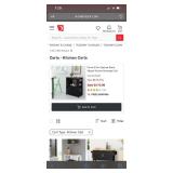 Porch & Den Gaylord Black Stipple Kitchen Beverage Cart Retail:$144.49