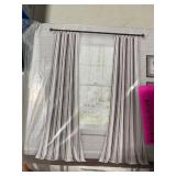 Set of 2 (84x42) Farmhouse Striped Yarn Dyed Eco-Friendly Recycled Cotton Window Curtain Panels Gray - Lush decor