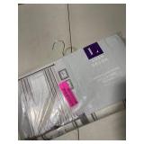 Set of 2 (84x42) Farmhouse Striped Yarn Dyed Eco-Friendly Recycled Cotton Window Curtain Panels Gray - Lush decor