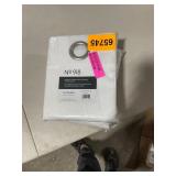 set of 2 84x40 Sora Casual Textured Light Filtering Grommet Top Curtain Panel White - No. 918