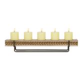 Brown MDF Natural Candle Holder 4 x 24 x 5 - 24 x 5 x 4