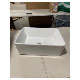 16x12 inch Rectangle White Ceramic Bathroom Vessel Sink