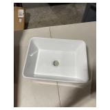 16x12 inch Rectangle White Ceramic Bathroom Vessel Sink