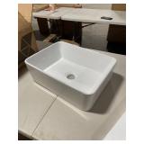 16x12 inch Rectangle White Ceramic Bathroom Vessel Sink