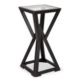 Kate and Laurel Yogi Small Black Wood Side End Table Retail:$112.49