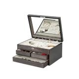 Mele & Co. Claudia Locking Wooden Jewelry Chest in Oceanside Grey Retail:$113.99