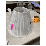 Empire Box Pleat Lamp Shade, 6 inch Top, 14 inch Bottom, 9 inch Slant