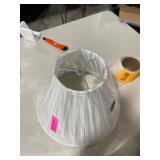 Empire Box Pleat Lamp Shade, 6 inch Top, 14 inch Bottom, 9 inch Slant