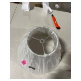 Empire Box Pleat Lamp Shade, 6 inch Top, 14 inch Bottom, 9 inch Slant