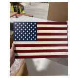 American Flag with Constitution written on it, canvas art