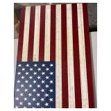American Flag with Constitution written on it, canvas art