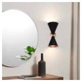 2 - Light Modern Black with Gold Horn Shape Wall Sconces Retail:$117.99