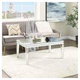 coffee table mirrored with crystal inlay