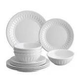 upware 12 piece breaded chateau melamine dinner wear