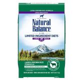 Natural Balance L.I.D. Limited Ingredient Diets Dry Dog Food, 26 Pounds, Lamb & Brown Rice Large Breed Formula