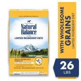 Natural Balance L.I.D. Limited Ingredient Diets Dry Dog Food, 26 Pounds, Duck & Brown Rice Formula