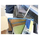 2 folding card tables