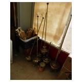 brass ceiling fan lot - look complete - came from working environment